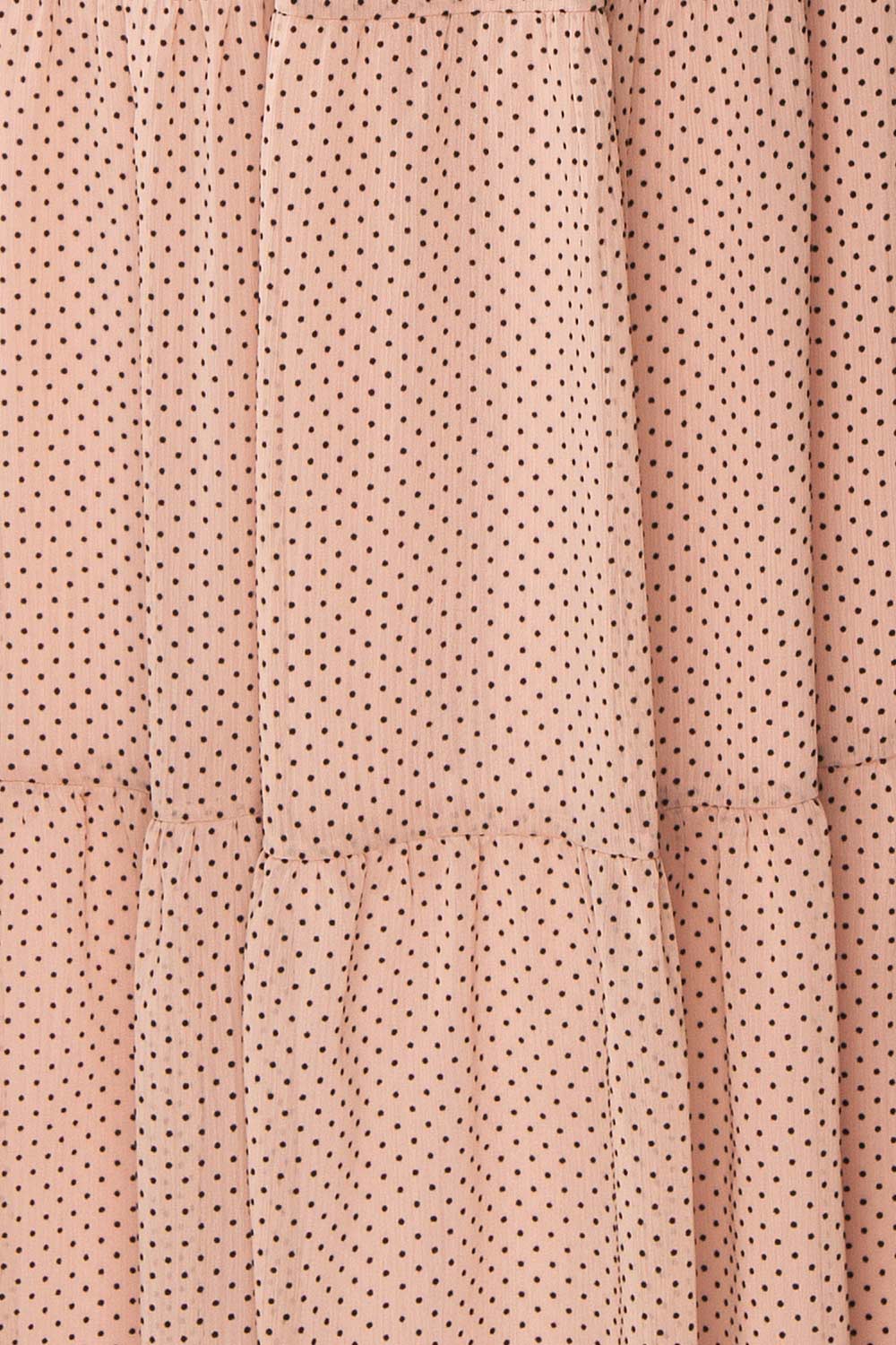 Yseult Light Pink Long Sleeved Maxi Dress | La petite garçonne fabric