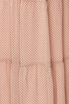 Yseult Light Pink Long Sleeved Maxi Dress | La petite garçonne fabric