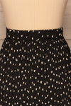 Yveline Black Pleated Midi Skirt | La petite garçonne  back close up