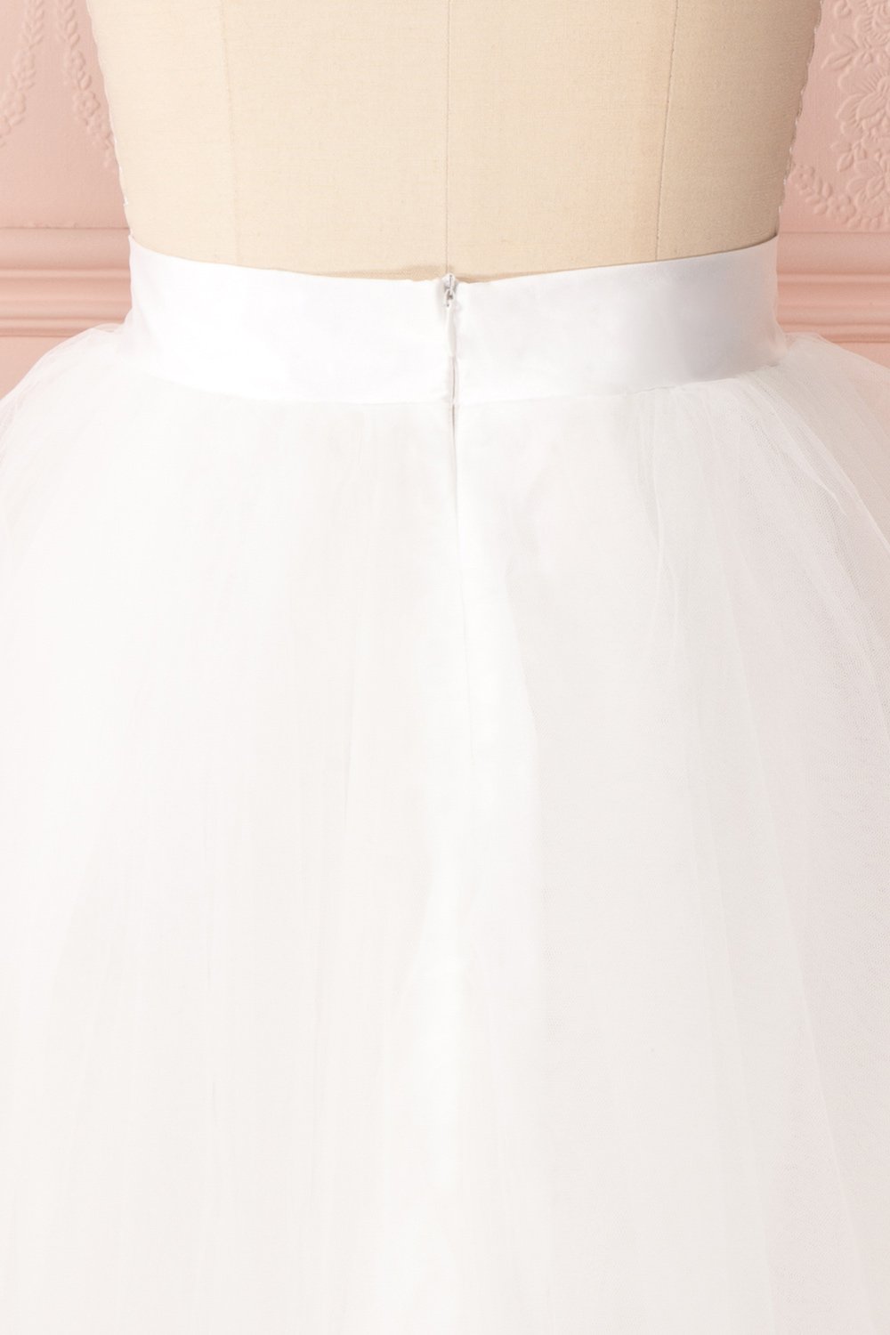 Zana White Tulle Voluminous A-Line Skirt | Boudoir 1861 7