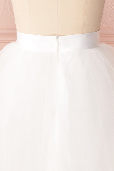 Zana White Tulle Voluminous A-Line Skirt | Boudoir 1861 7