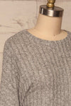 Zaragoza Sweater Dress | Robe Grise | La Petite Garçonne side close-up