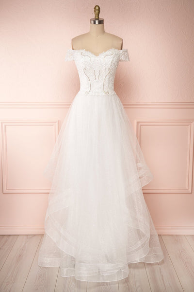 Zaristelle White A-Line Bridal Dress | Robe | Boudoir 1861