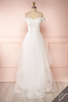 Zaristelle White A-Line Bridal Dress front view | Robe | Boudoir 1861
