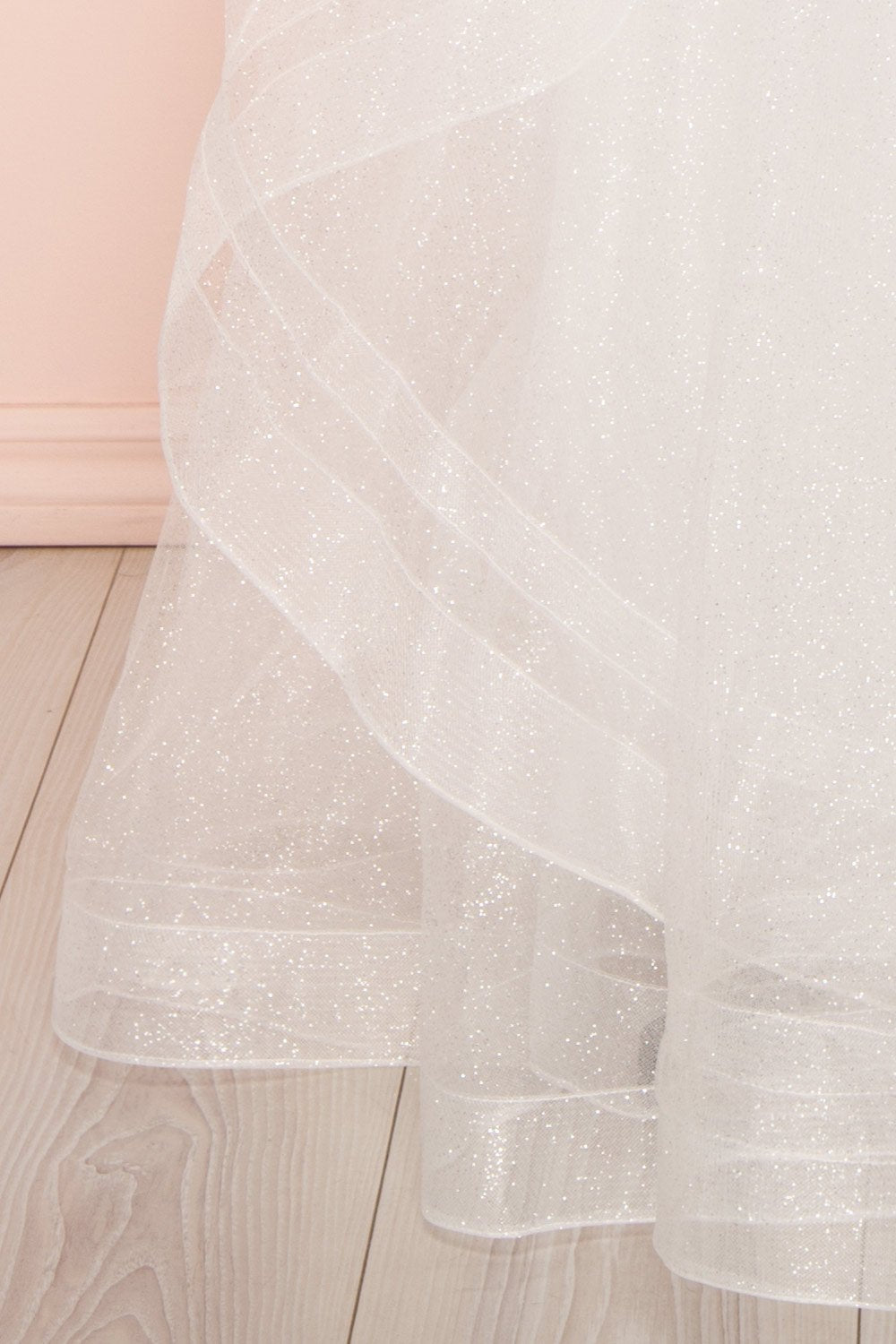 Zaristelle White A-Line Bridal Dress | Robe skirt | Boudoir 1861