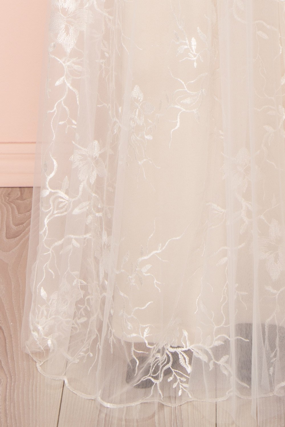 Zenzel Day Cream Embroidered Tulle Maxi Gown | Boudoir 1861