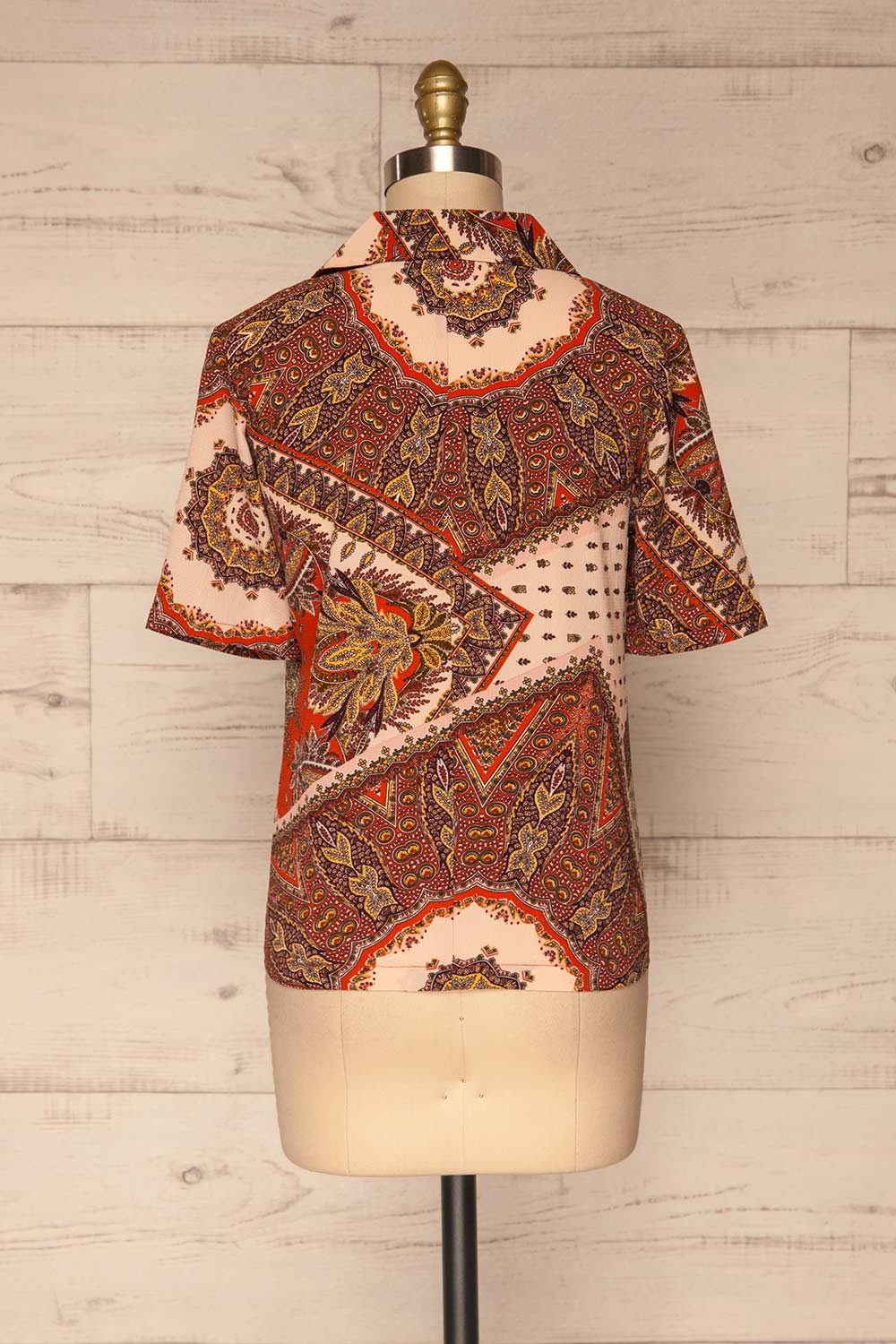 Zigliara Patterned Short Sleeve Shirt | La petite garçonne  back view