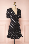 Zinovia Black & White Polka Dot Short Dress | Boutique 1861 side view