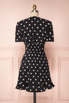 Zinovia Black & White Polka Dot Short Dress | Boutique 1861 back view