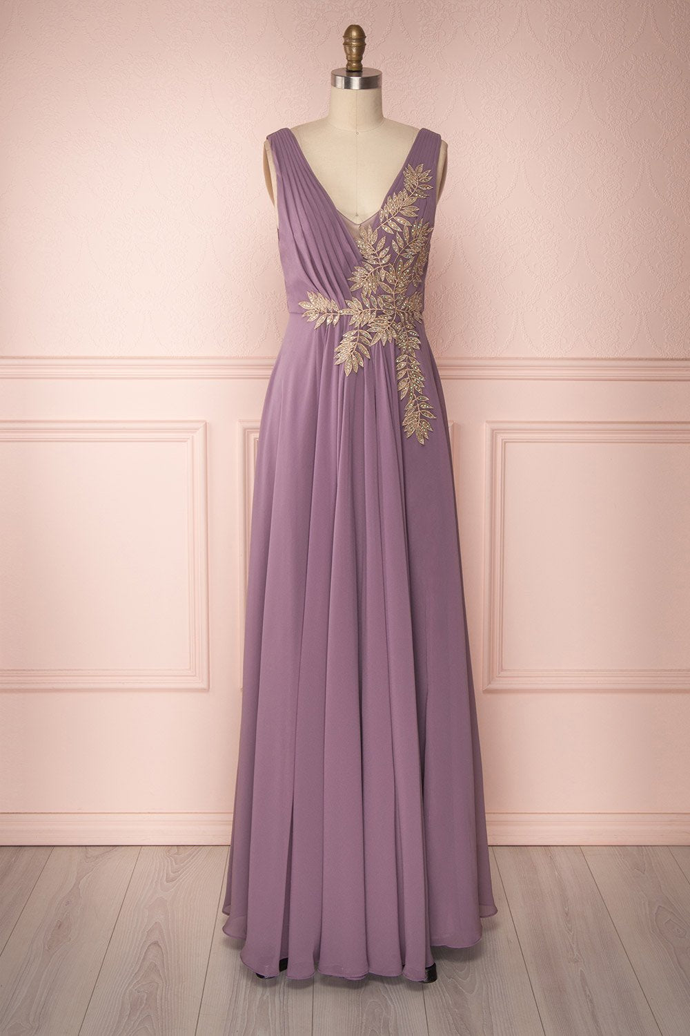 Zissel Lilas Lilac Chiffon A-Line Gown | Boutique 1861