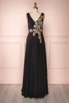 Zissel Noir Black Chiffon A-Line Gown | Boutique 1861