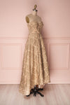 Ziya Gold | Embroidered Bustier Dress