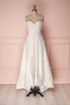 Ziya White Embroidered High-Low Bustier Bridal Dress | Boudoir 1861