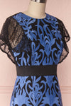 Zoe-Alva | Blue Embroidered Dress