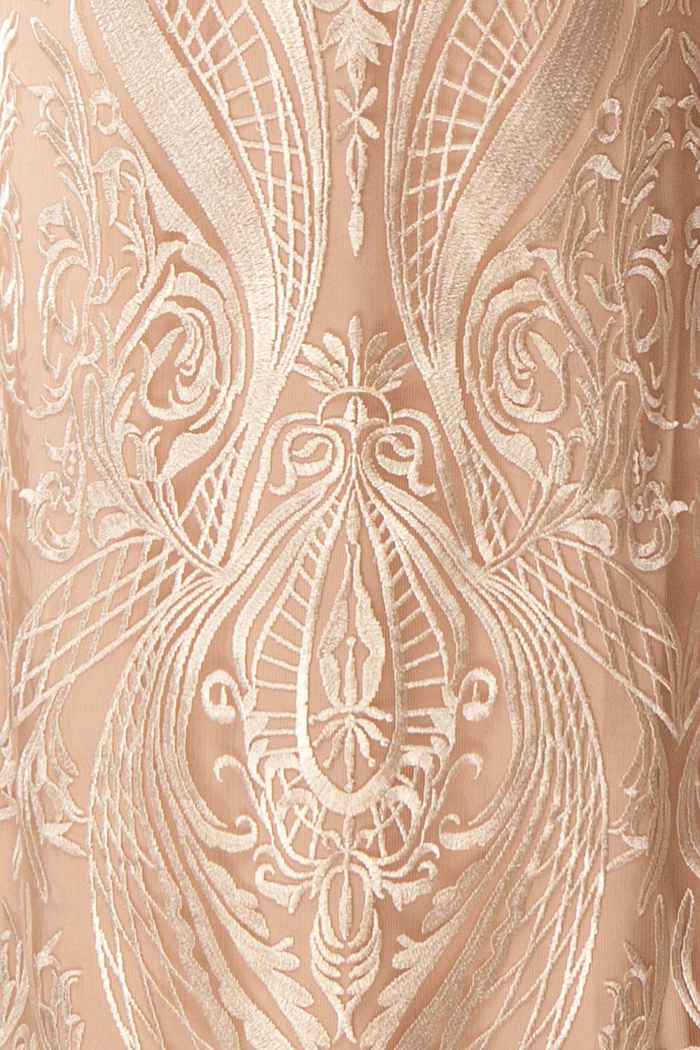 Zohra Beige Embroidered Bustier Mermaid Gown | Boudoir 1861