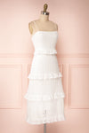Zorita White Midi Summer Dress | Robe d'Été | Boutique 1861 side view