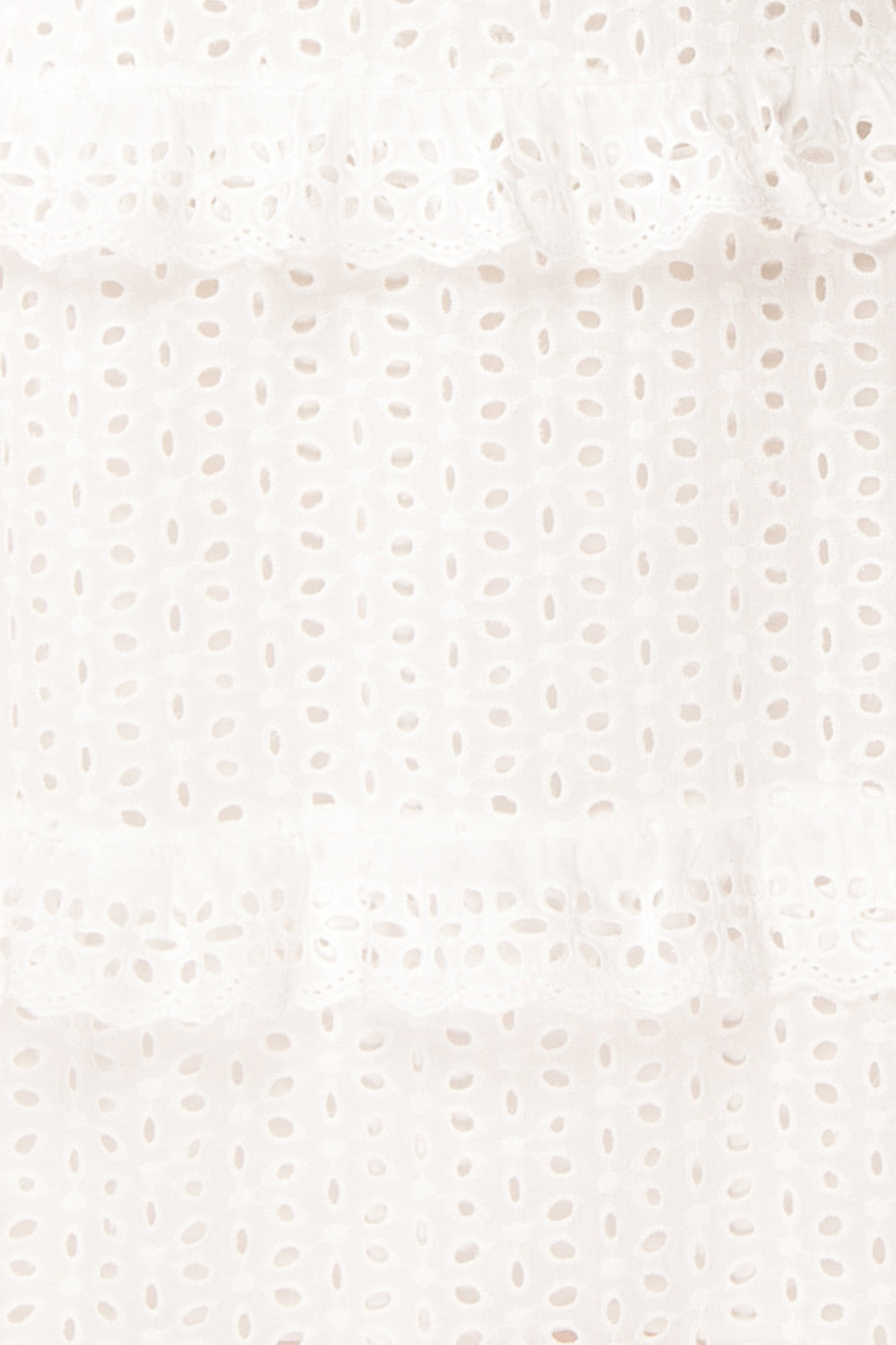Zorita White Midi Summer Dress | Robe d'Été | Boutique 1861 fabric details