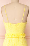 Zorita Yellow Midi Summer Dress | Boutique 1861 back close-up