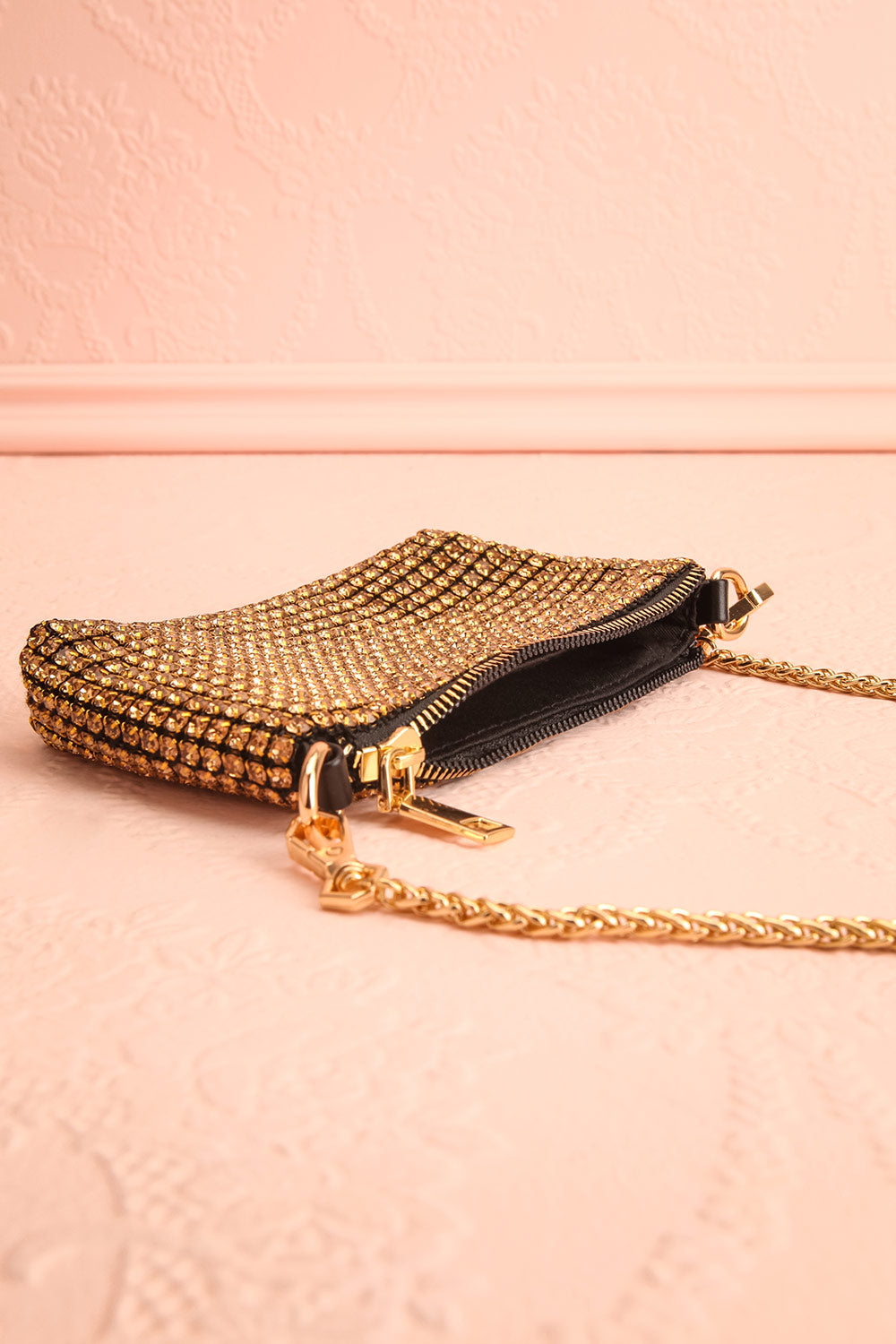 Gold crystal clutch bag online