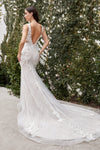 Felicia Floral Lace Maxi Bridal Gown | Boudoir 1861 back on model