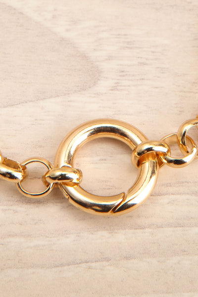 Abaco | Large Gold Chain Necklace | La petite garçonne flat close-up
