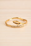 Abacus Fine Crystal-Studded Branch Golden Ring flat close-up | La Petite Garçonne