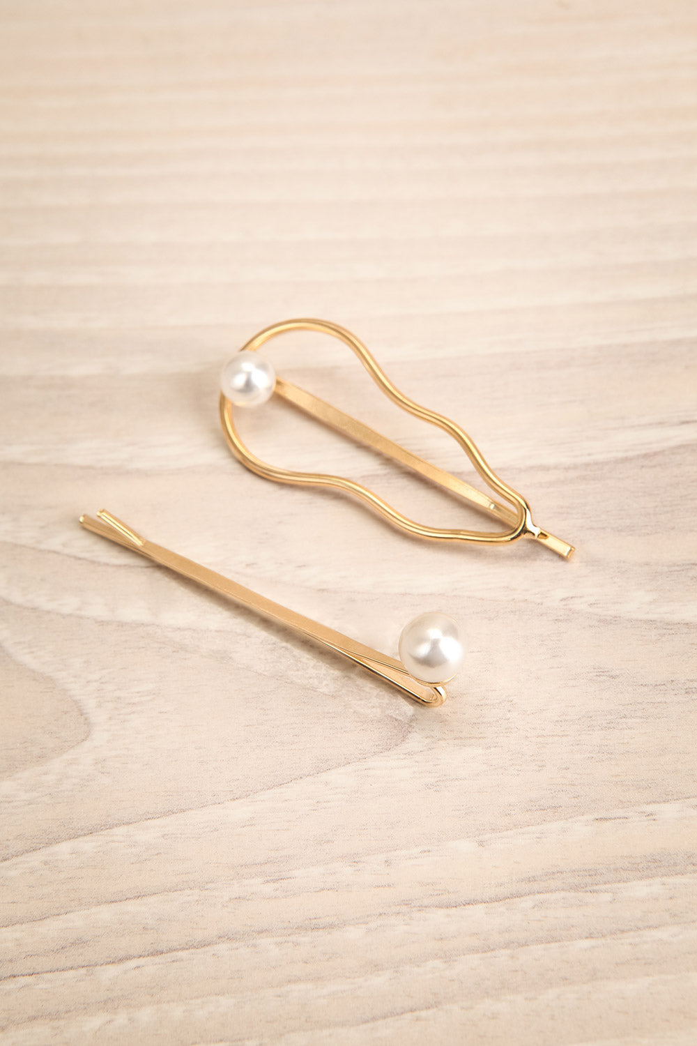 Abbatialis Set of Golden Hair Pins with Pearls | La Petite Garçonne