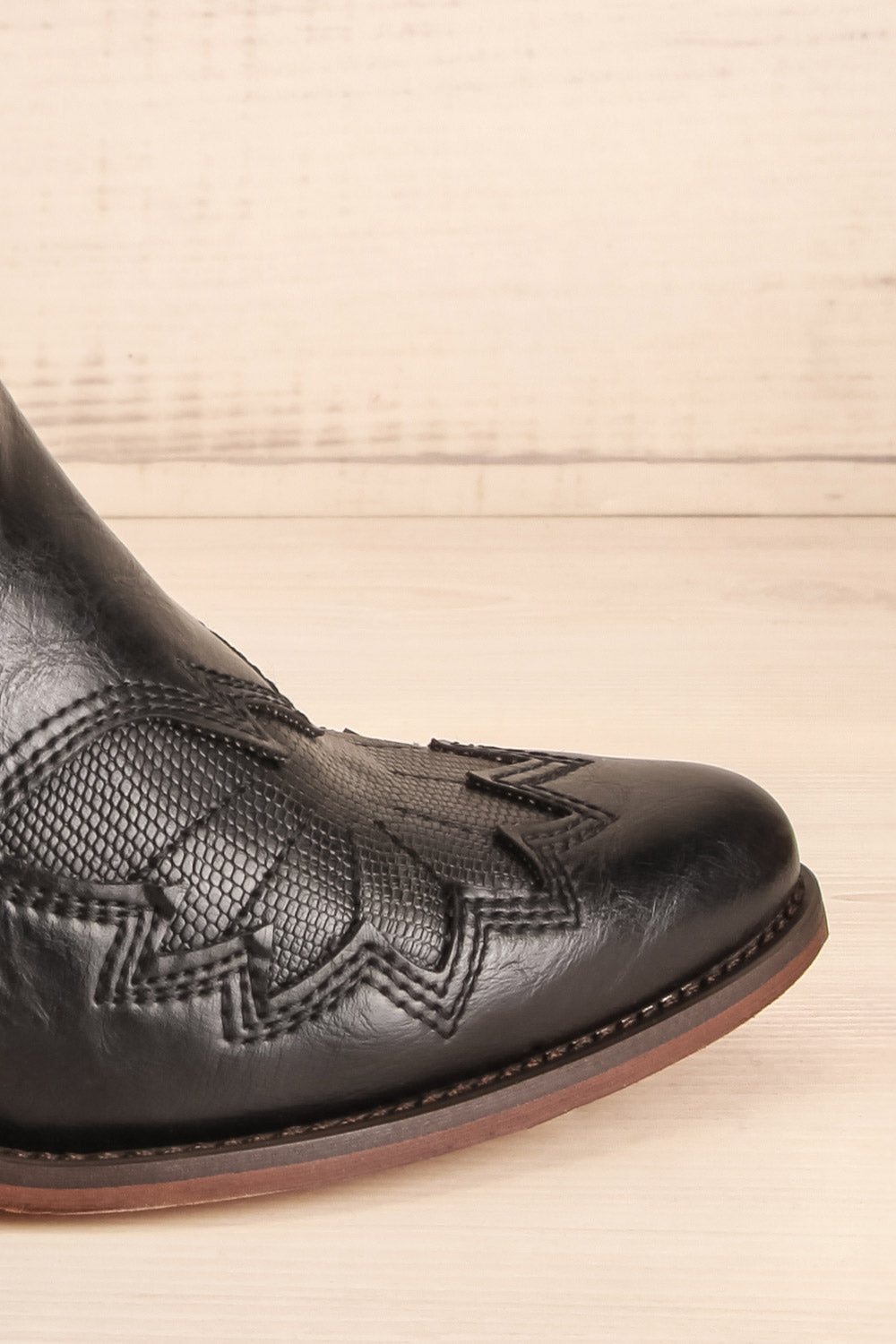 Abbott Black Cowboy Boots with Heels | La Petite Garçonne 7