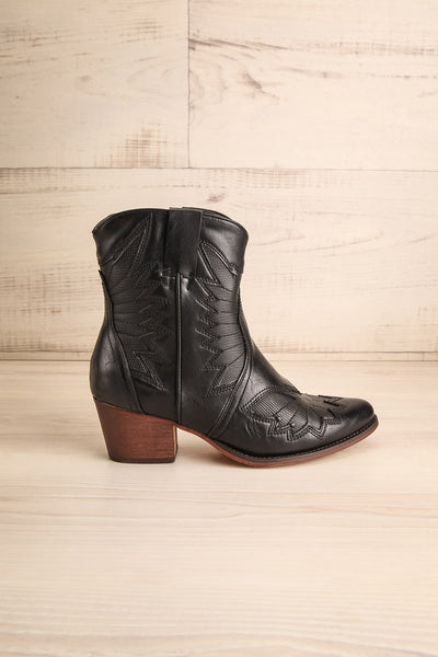 Abbott Black Cowboy Boots with Heels | La Petite Garçonne 5