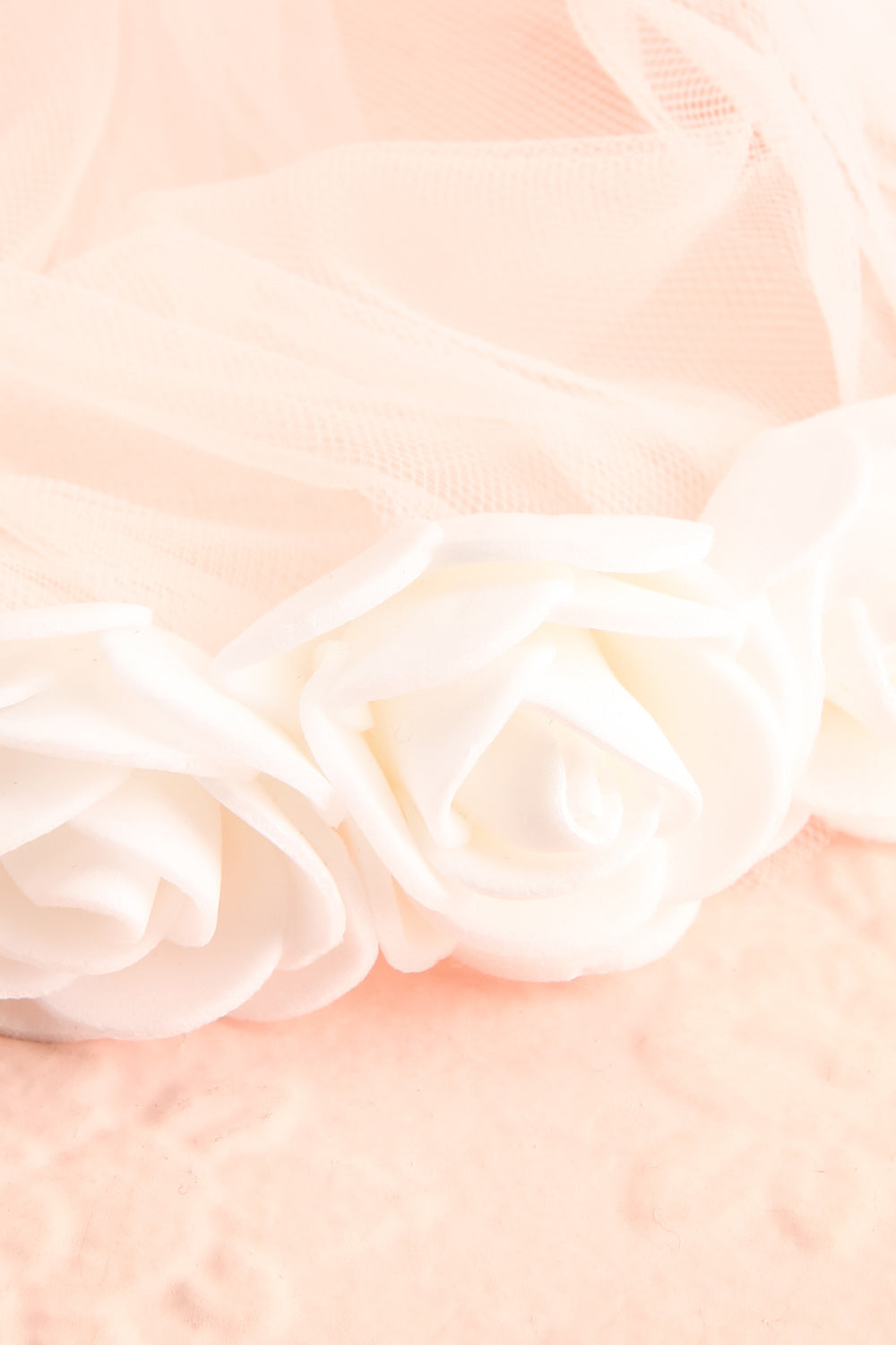 Abbrevio White Wedding Veil with Floral Headband | Boudoir 1861 7