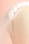 Abbrevio White Wedding Veil with Floral Headband | Boudoir 1861 4