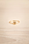 Abditum Golden Minimalist Ring w Decorative Hoops | La Petite Garçonne 1