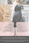 Abetyn Black Silky Pleated Midi Dress | Boutique 1861 fiche