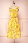 Abiko Yellow Floral A-Line Summer Dress | Boutique 1861 5