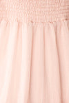 Abra PInk Tiered Midi Dress w/ Puffy Sleeves | Boutique 1861 fabric