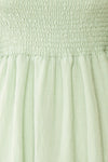 Abra Sage | Tiered Midi Dress w/ Puffy Sleeves fabric