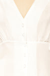 Abru White 3/4 Sleeve Cropped Blouse | La petite garçonne details