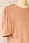 Aby Rose Short T-Shirt Dress w/ Round Collar | La petite garçonne side close-up