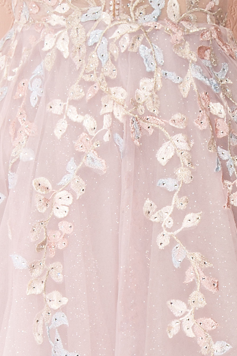 Acacia | Floral Embroidered Tulle Maxi Dress