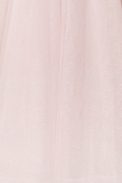 Acacia Lilac Floral Embroidered Tulle Maxi Dress | Boudoir 1861 close-up