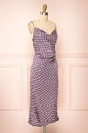 Acanta Cowl Neck Polka Dot Midi Slip Dress | Boutique 1861 side view