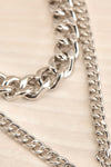 Acarus Argent Silver Chain Necklace with Padlock chains close-up | La Petite Garçonne