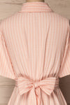 Accrington Pink Striped Button-Up A-Line Summer Dress | Boutique 1861 3