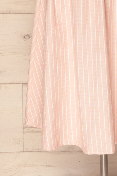 Accrington Pink Striped Button-Up A-Line Summer Dress | Boutique 1861 8