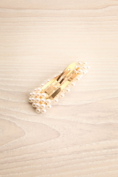 Acridium Set of Golden Pearl Studded Barrettes | La Petite Garçonne 4