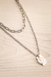 Acrius Silver Layered Chain Necklace w Pendants | La Petite Garçonne 4