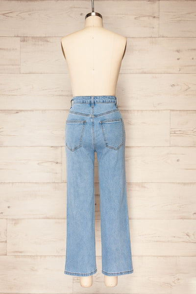 Acrunx High-Waisted Straight Leg Jeans | La petite garçonne back view