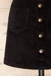 Acy Black Short Corduroy Skirt w/ Buttons | La petite garçonne bottom