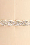 Adactus White Ribbon Belt with Crystal Ornament | Boudoir 1861 4