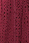 Adalynn Bourgogne Lace Midi A-Line Dress fabric | Boutique 1861